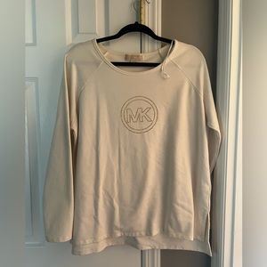 Cream and rose gold Michael Kors sweatshirt